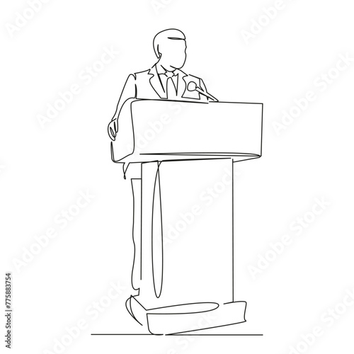 man giving lectures