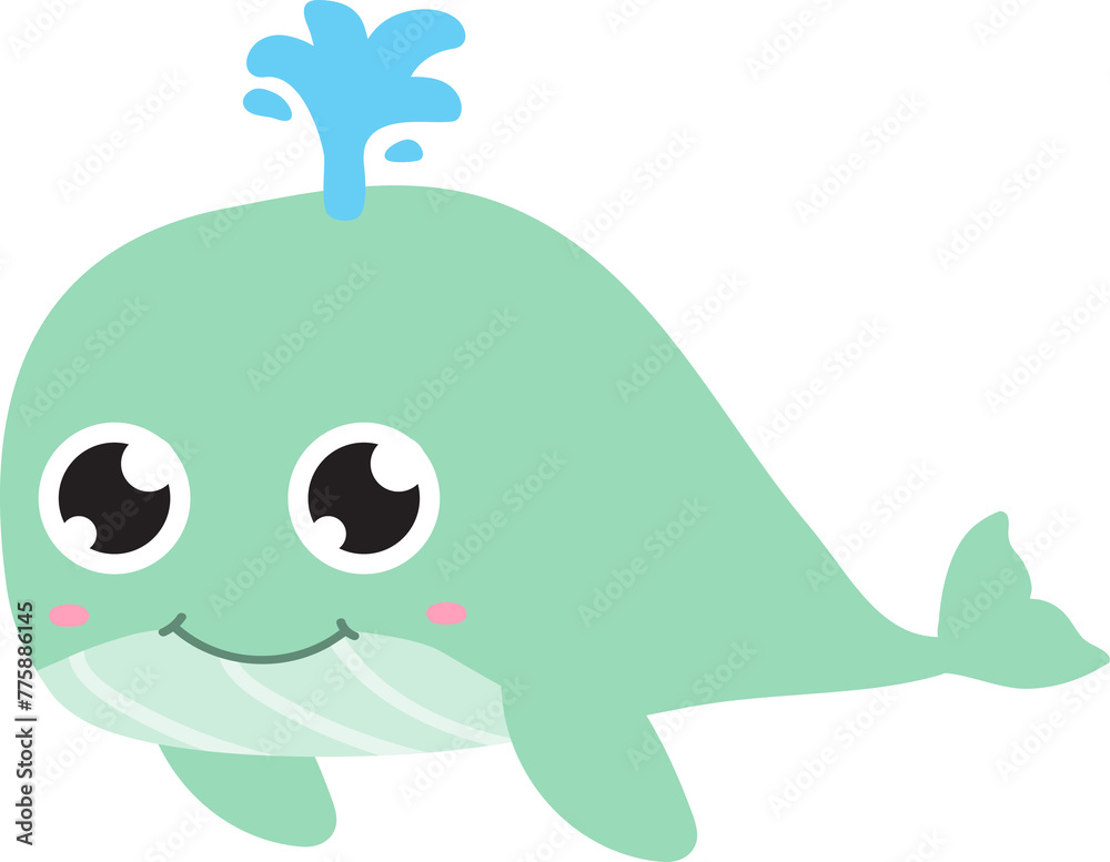cute whale cartoon, sea animal cute whale cartoon, sea animal