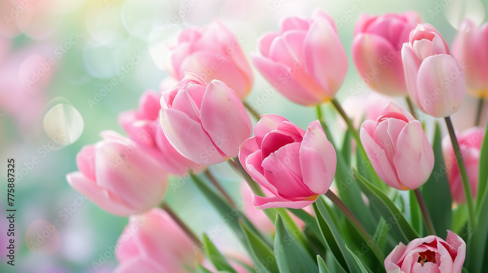 Pink Tulips in a Vase Arrangement Pink Tulips in a Vase Arrangement