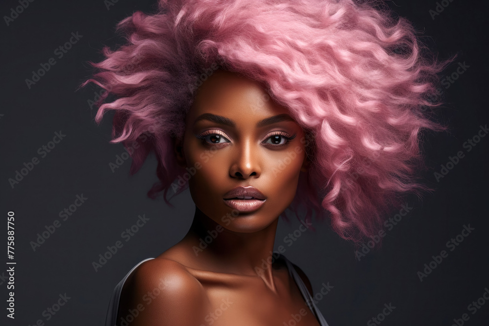 African American woman with pink hair is the embodiment of courage and style. Choosing a signature hair color plays an important role in creating a look that perfectly matches your skin