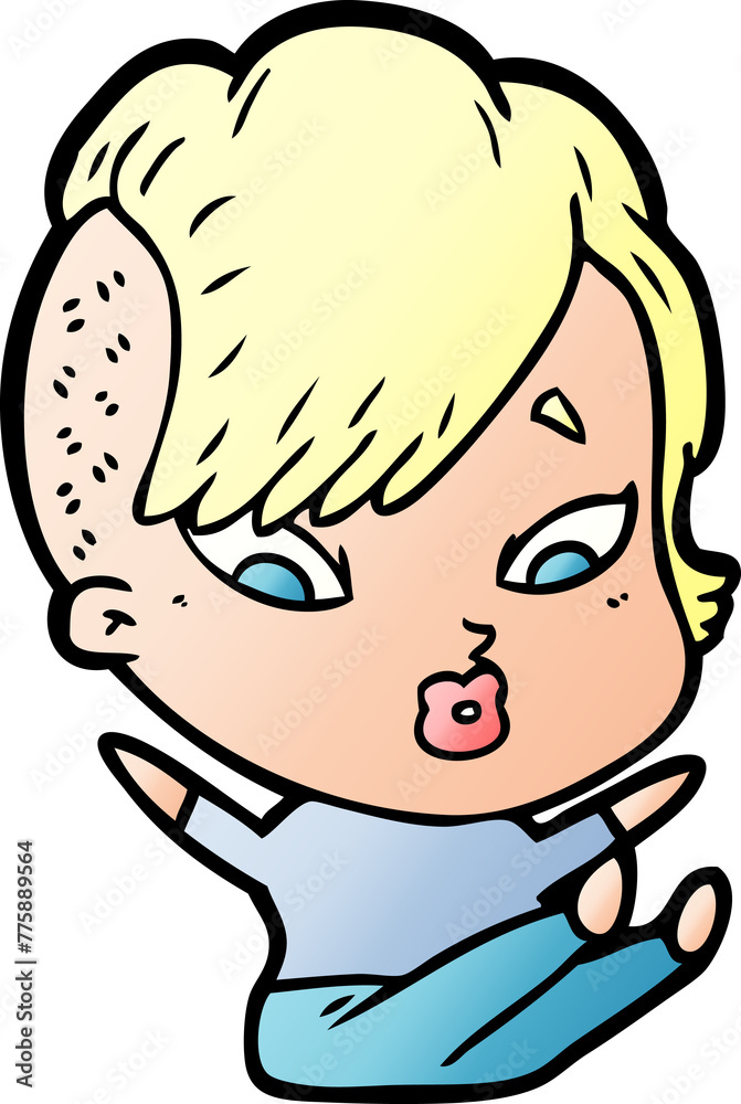 cartoon surprised girl falling over cartoon surprised girl falling over