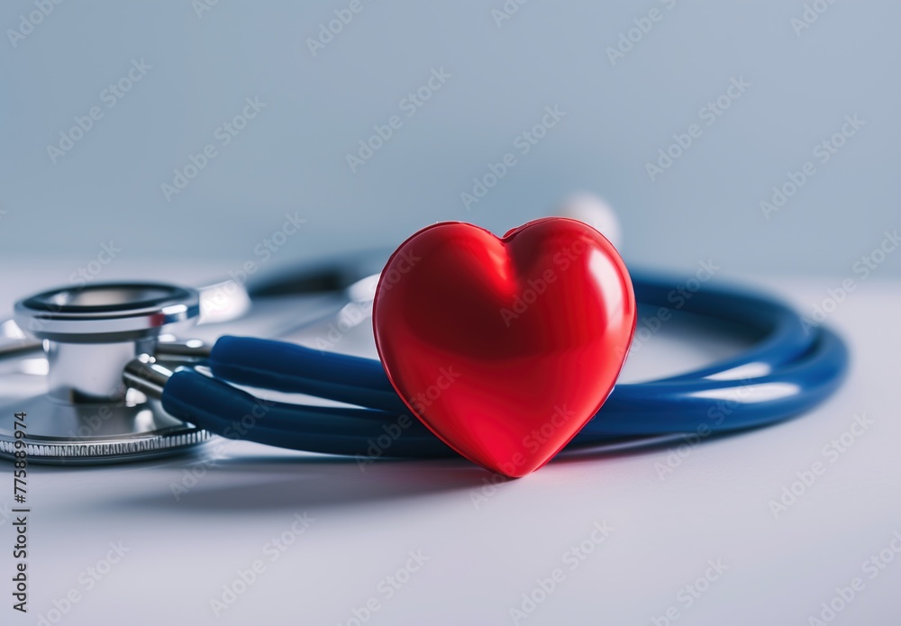 a red heart with a stethoscope near it a red heart with a stethoscope near it