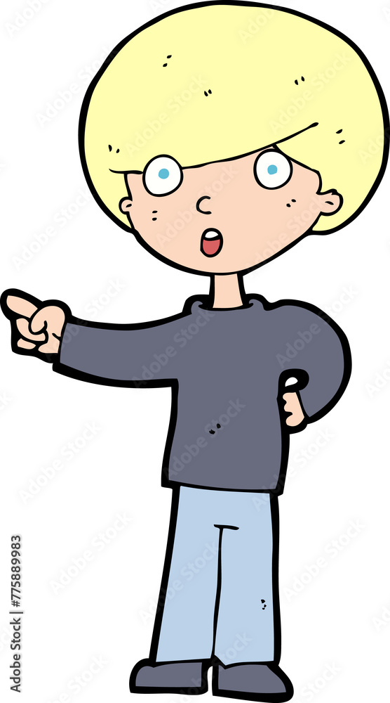 cartoon pointing boy cartoon pointing boy