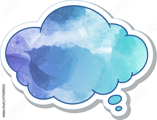watercolor chat bubble sticker