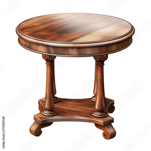 illustration of Side table, Isolated on transparent PNG background, Generative ai