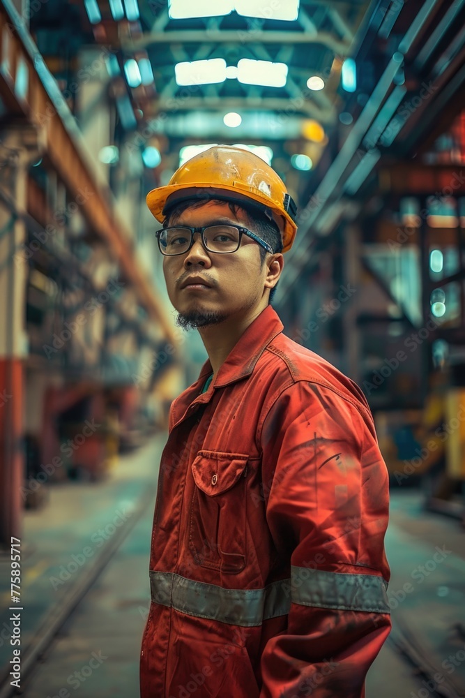 A man wearing a hard hat and safety glasses. Ideal for construction and industrial concepts A man wearing a hard hat and safety glasses. Ideal for construction and industrial concepts