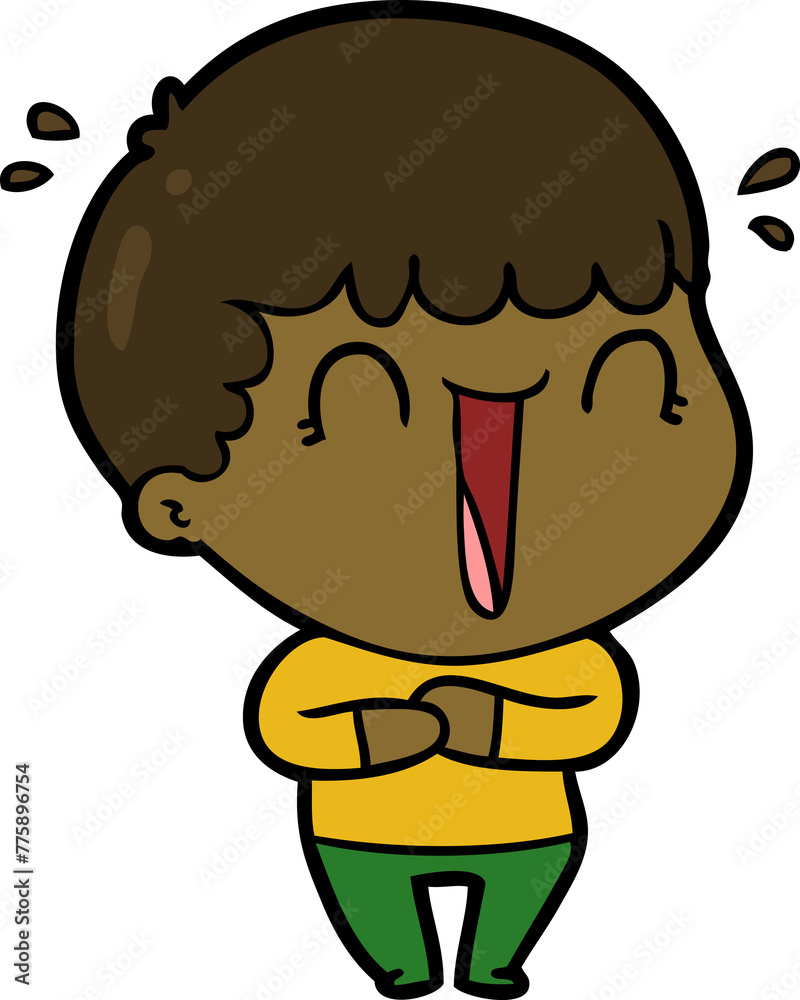 laughing cartoon man