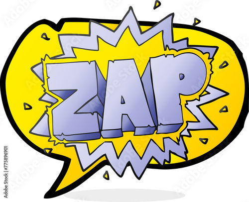 happy freehand speech bubble cartoon zap explosion sign