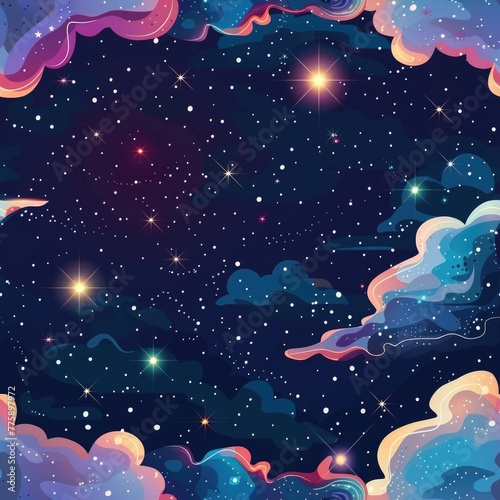 A stunning view of the night sky filled with stars and clouds. Perfect for backgrounds or astronomy-themed designs