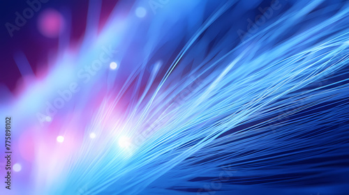 Blue abstract optical fiber