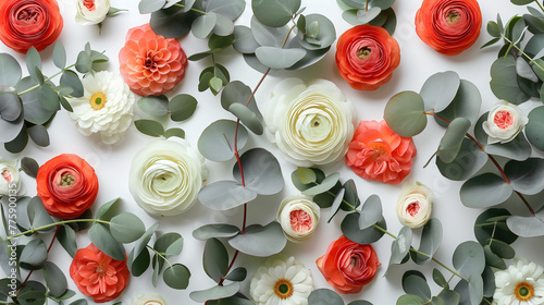 Bunch of Flowers on Table