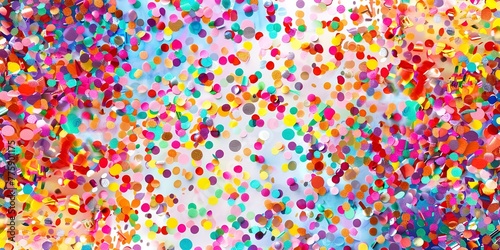 Confetti explosion, vibrant colors, perfect for festive birthday frame 