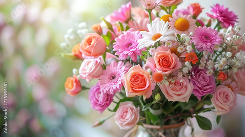 Vase Filled With Pink and White Flowers