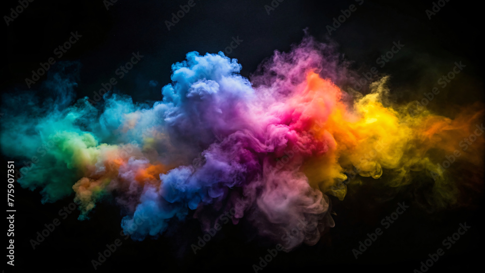 Fototapeta premium Colorful Cosmic Energy and Fiery Explosions in Vibrant