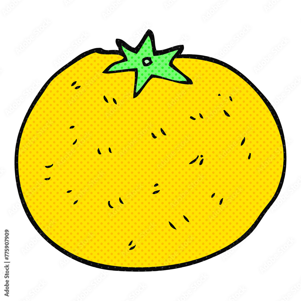 Fototapeta premium freehand drawn cartoon orange