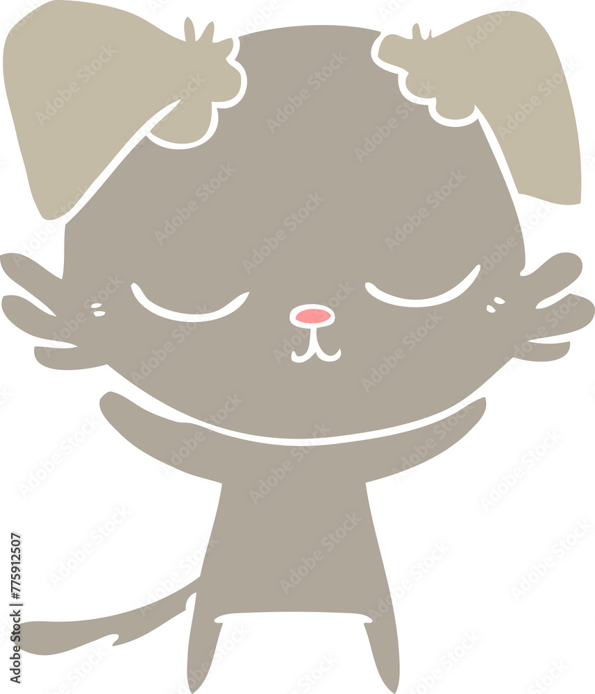 Obraz premium cute flat color style cartoon dog