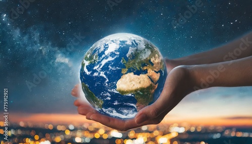 Earth in hands