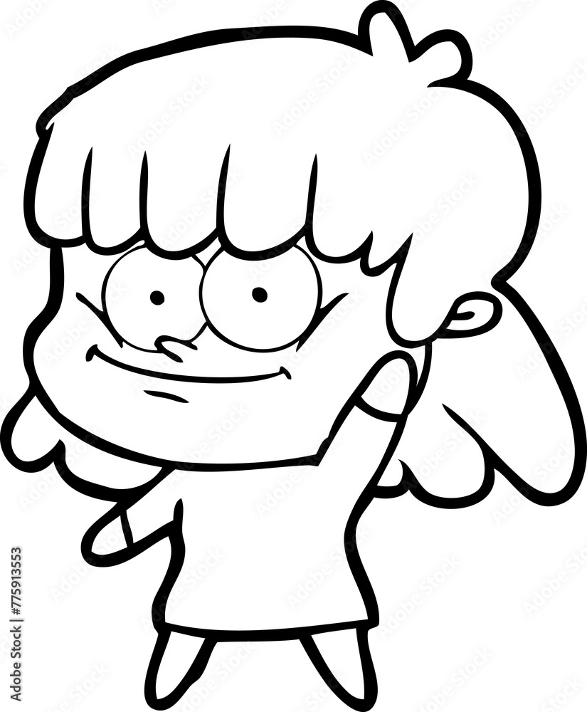 cartoon girl smiling cartoon girl smiling