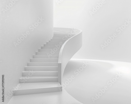 A minimalist path leading upwards  symbolizing progress and encouragement