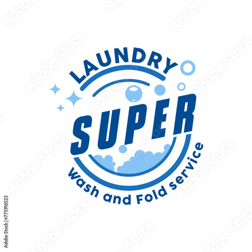 Laundry Logo Design, Wash and Fold Service