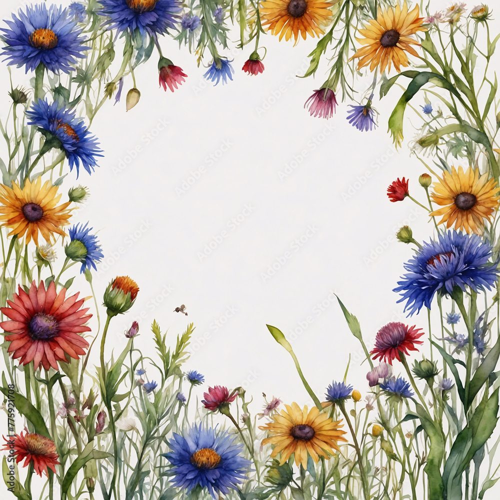 Obraz premium Colorful Floral Frame