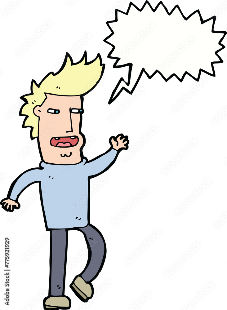 cartoon loudmouth man with speech bubble cartoon loudmouth man with speech bubble