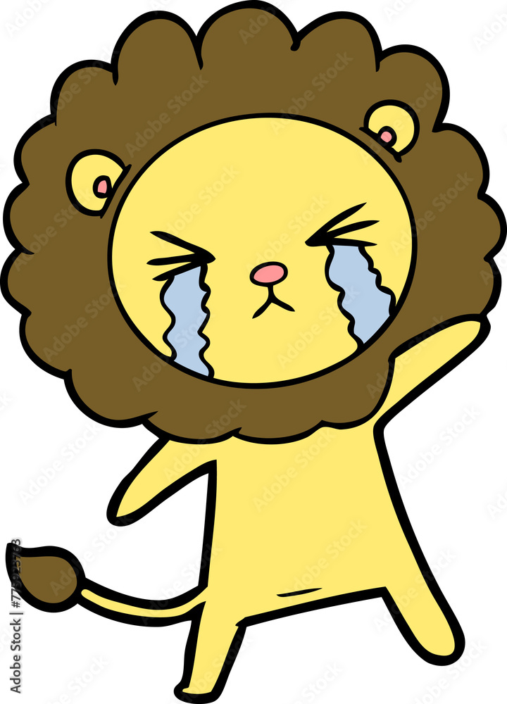 cartoon crying lion cartoon crying lion