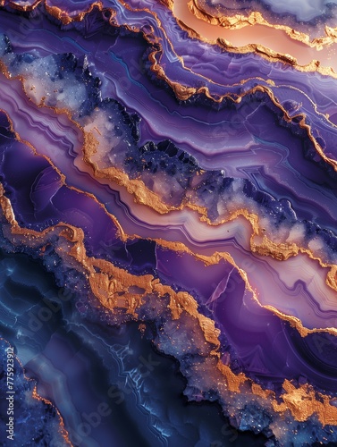 Marble texture in pink, purple, blue, gold color with plenty of details