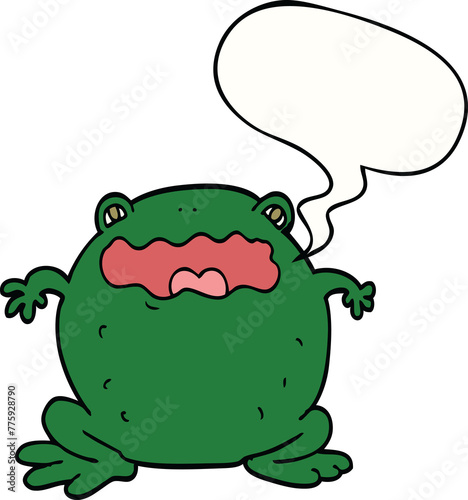 cartoon toad with speech bubble