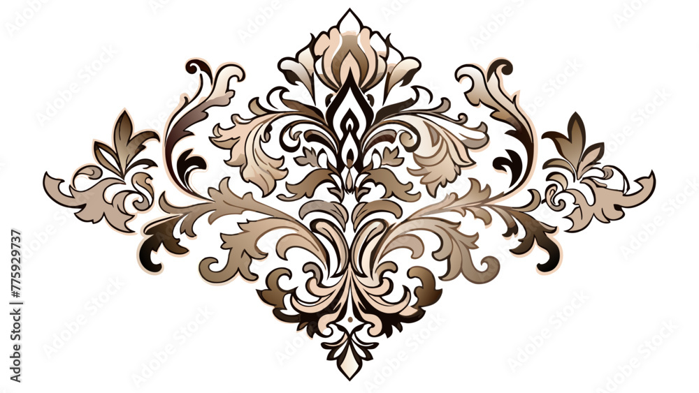 set-of-damask-ornamental-elements-elegant-vector illustration set-of-damask-ornamental-elements-elegant-vector illustration