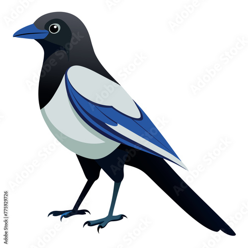 blue crow on a branch