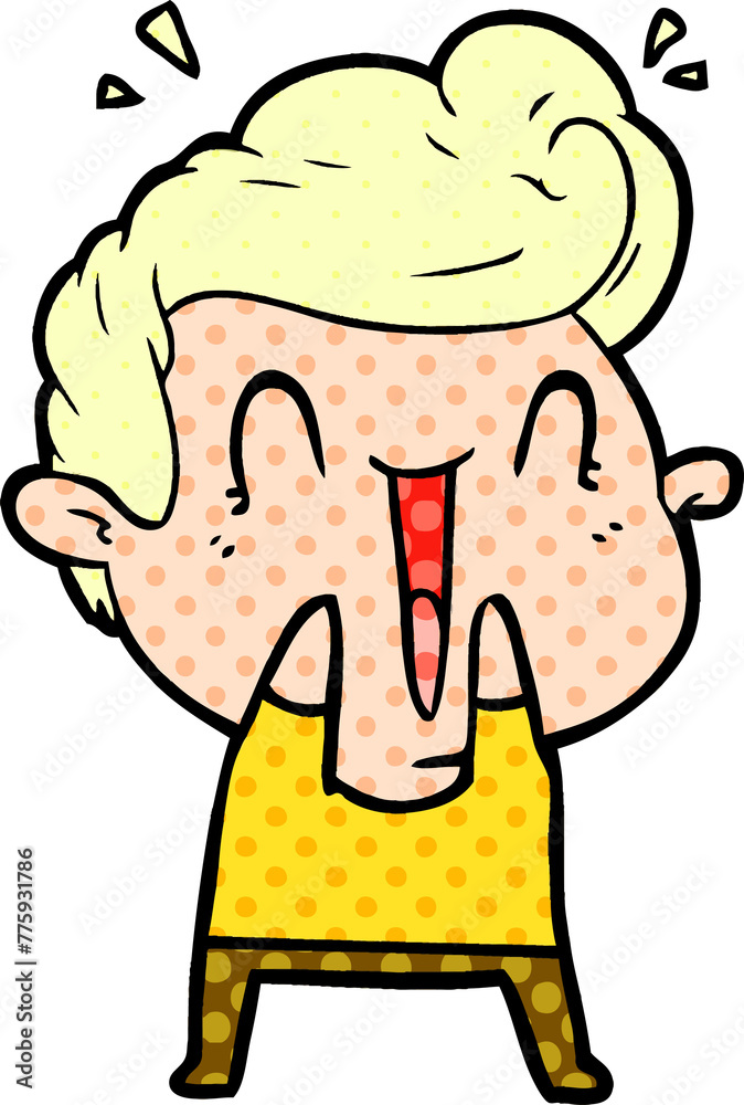 cartoon happy man laughing cartoon happy man laughing