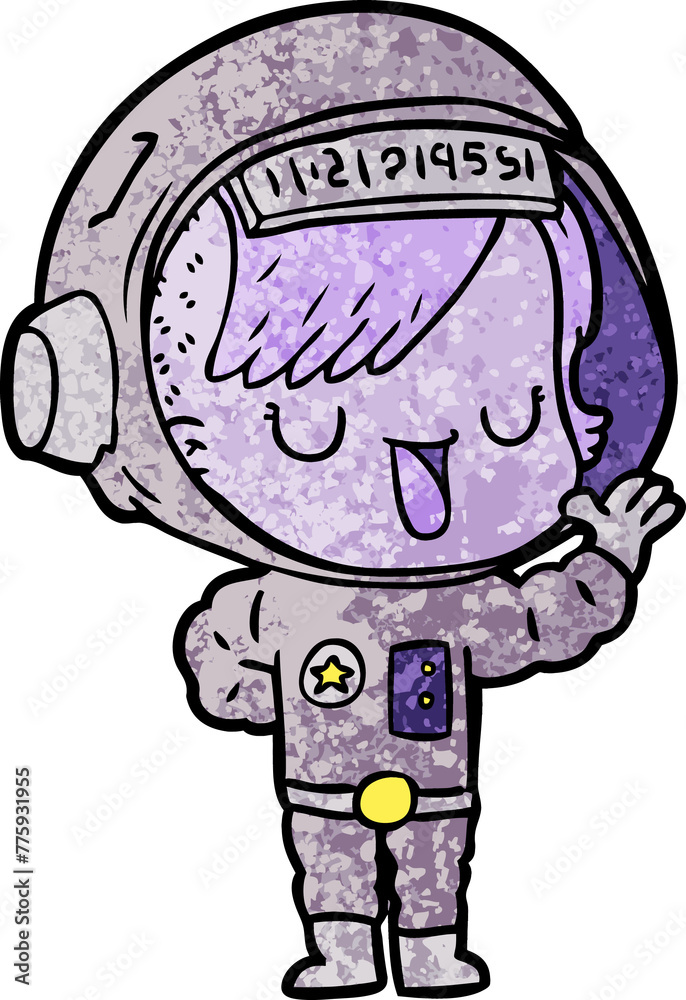 cartoon astronaut woman cartoon astronaut woman