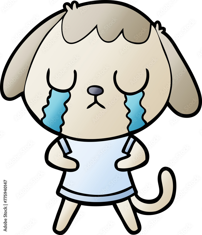 cute cartoon dog crying cute cartoon dog crying