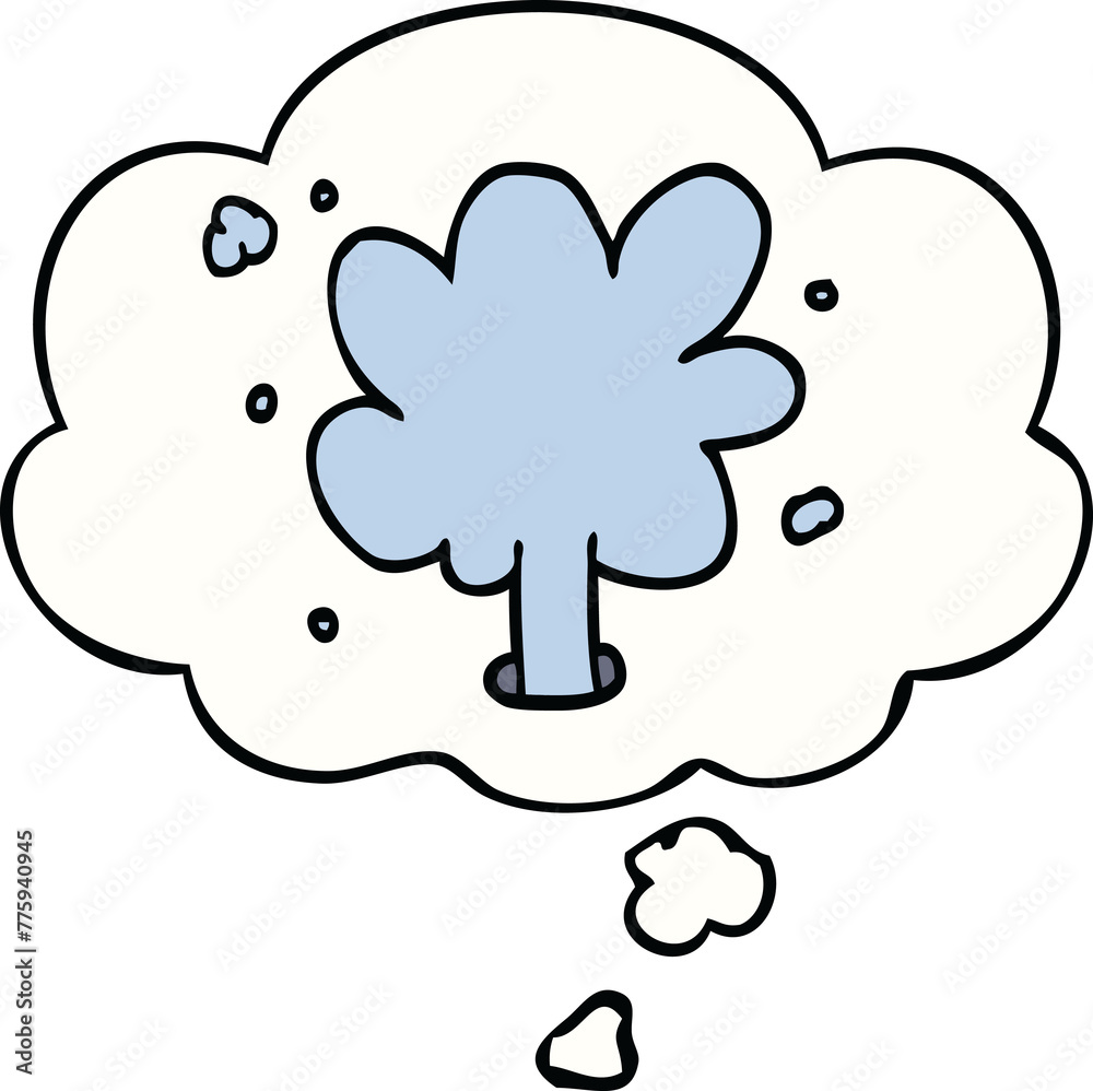 cartoon spouting water with thought bubble cartoon spouting water with thought bubble