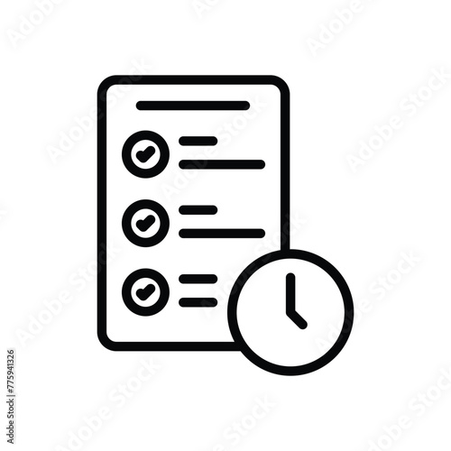 time plan vector icon