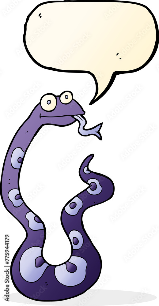cartoon snake with speech bubble cartoon snake with speech bubble