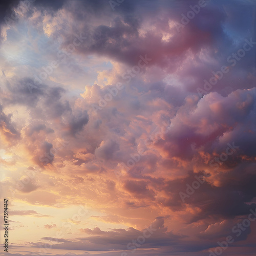 Cloudy sky dramatic sunset moody atmospheric