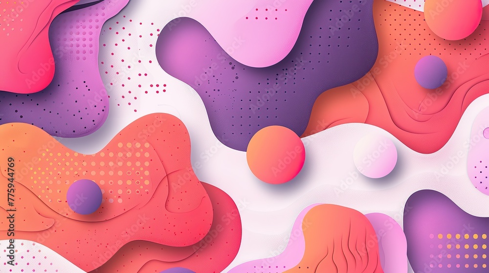 large minimal shapes for ecommerce background in pinks and purples