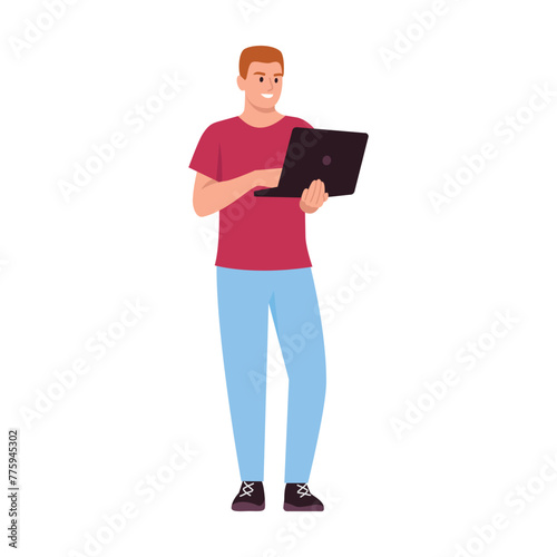 man with laptop