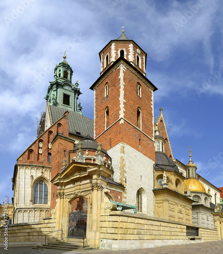 Wawel Cathedral in Krakow, Poland. Krakow is UNESCO World Heritage Site
