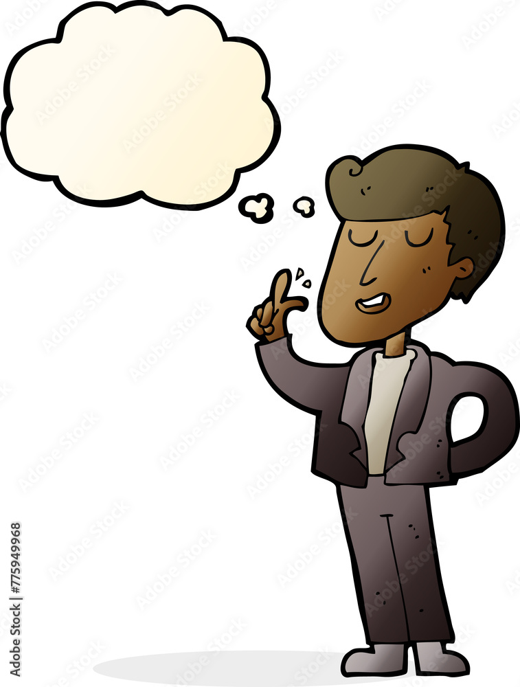 cartoon cool guy snapping fingers with thought bubble cartoon cool guy snapping fingers with thought bubble