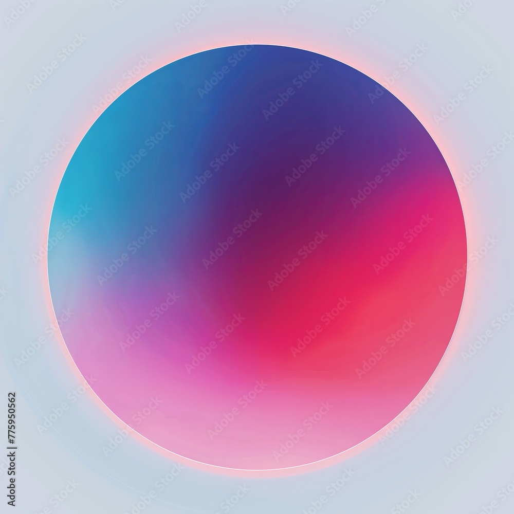 A striking abstract image featuring a large orb with a gradient from pink to blue, perfect for modern designs and art projects.