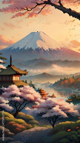 captivating image showcases the serene beauty of Japan