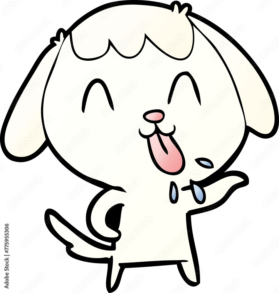 Fototapeta premium cute cartoon dog