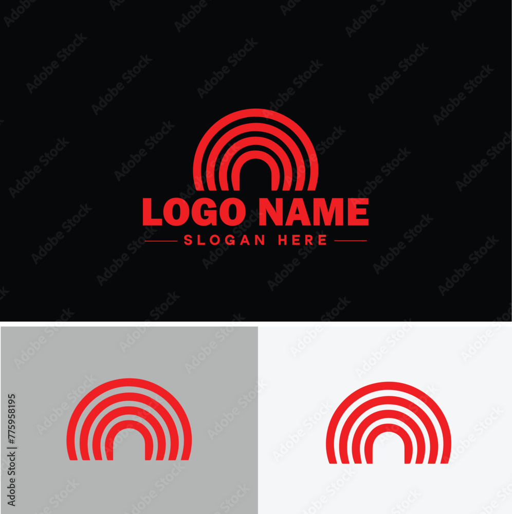 Rainbow logo icon vector for business app icon cloud natural silhouette rainbow logo template Rainbow logo icon vector for business app icon cloud natural silhouette rainbow logo template