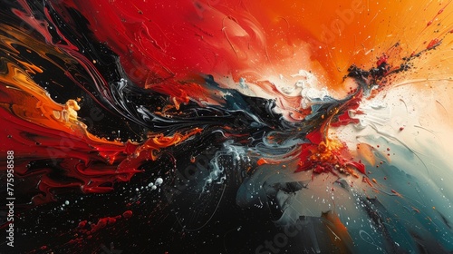 Futuristic space odyssey intertwined with the spirit of the samurai in abstract art.