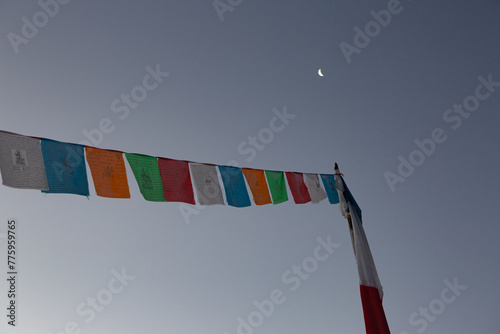 flags on the sky