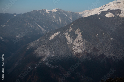 snow covered mountains