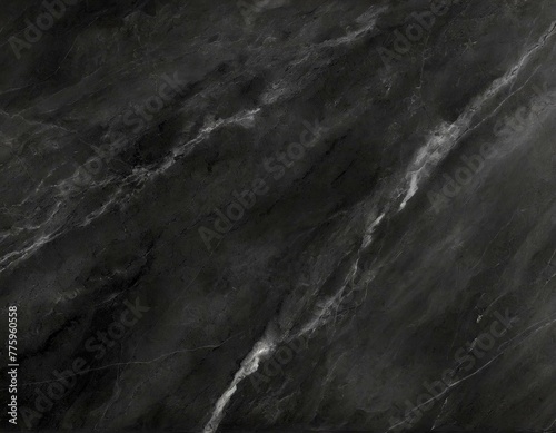 Luxurious Black Marble Surface: Detailed Texture